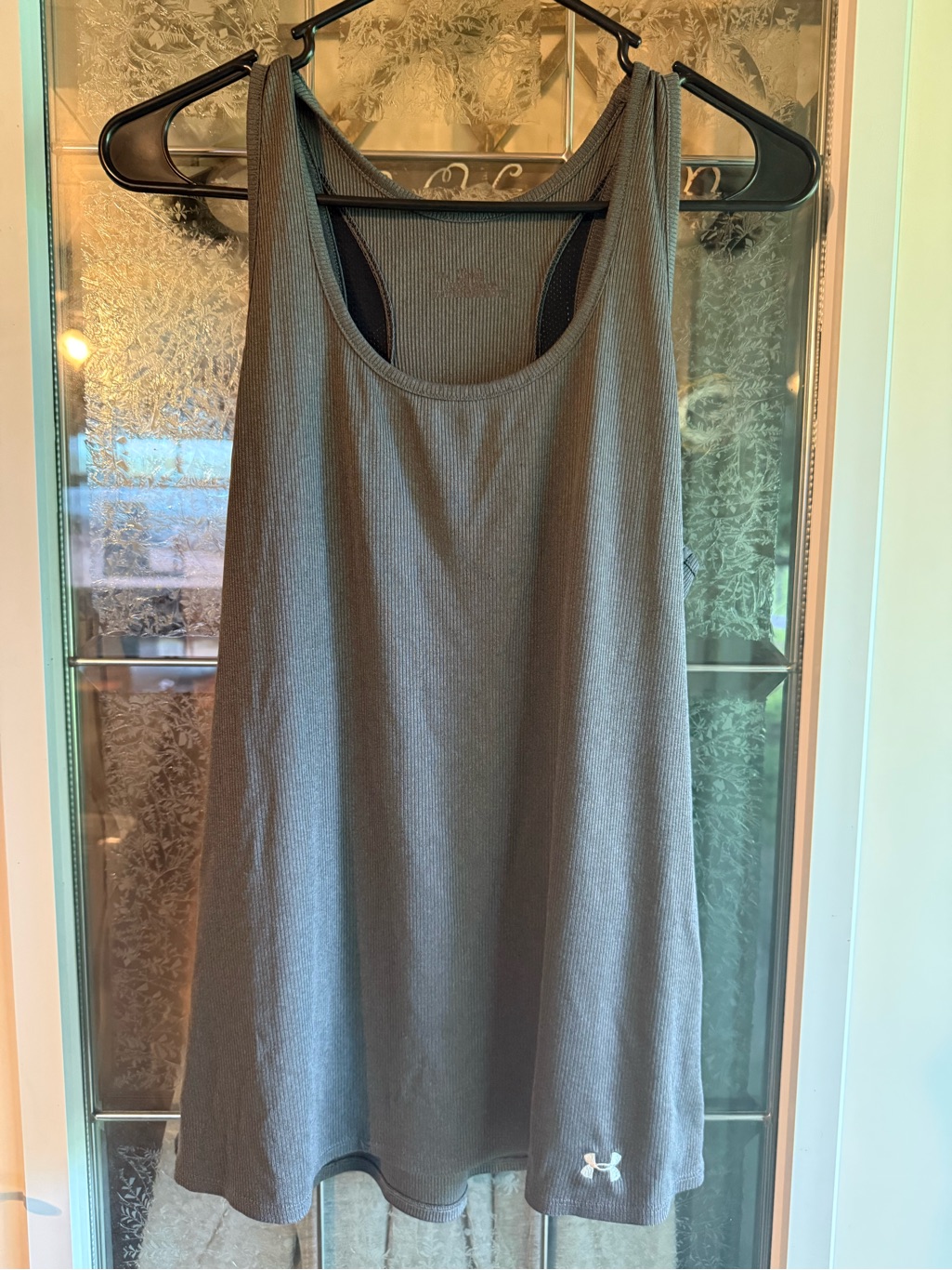 Under Armour Heat Gear Charcoal Ribbed Racerback Tank